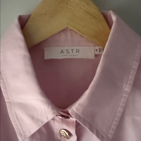 Astr the Label Sheer Sleeve Pink Shirt size M - Picture 6 of 7